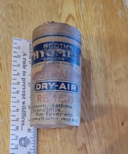 Antiq Booth's Hyomei Australian Dry-Air remedy Advertising Tube empty Buffalo NY - Picture 1 of 5