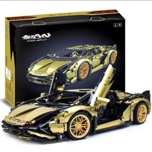1:8 Lamborghini Sian Electroplated Building Blocks Car 3955PCS, High Quality PVC - Picture 1 of 4