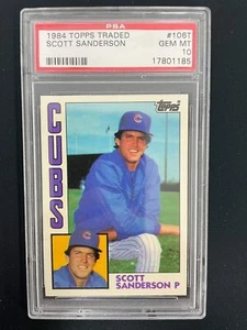 SCOTT SANDERSON 1984 TOPPS TRADED #106T - PSA 10 GEM MINT - CHICAGO CUBS - *6603 - Picture 1 of 2