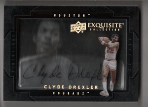 2011-12 Upper Deck Exquisite Dimensions Autograph #D-CD Clyde Drexler AUTO