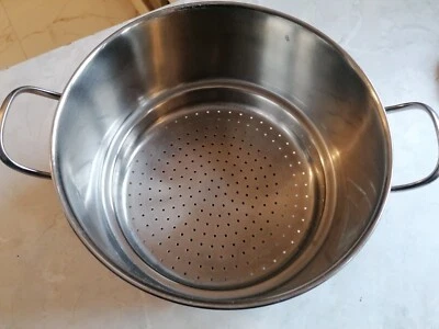 scolapasta  cuocivapore in acciaio cm 25 mady in italy - Immagine 1 di 4