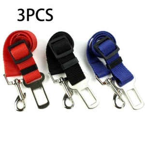 3X Dog Pet Safety Adjustable Car Seat Belt Harness Leash Travel Clip Strap Lead - Picture 1 of 1