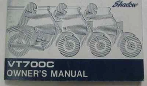 1984 Honda VT700C VT 700C Sombra Propietarios Operadores Manual Fábrica Nuevo - Imagen 1 de 7
