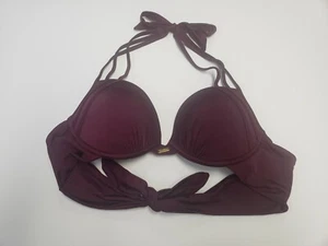 Beach Bunny Plum Colored Padded Swim Bikini Top Size Large Bathing Suit - Picture 1 of 7