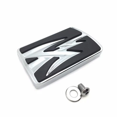 Pastilla de pedal de freno grande Chrome Lightning para Harley 12-17 Dyna FLD/86-17 FL Softai Foto 1 de 4