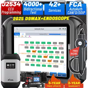 XTOOL D9MAX J2534 Programming Car Diagnostic OBD2 Scanner Bidirectional 45+Reset - Picture 1 of 15