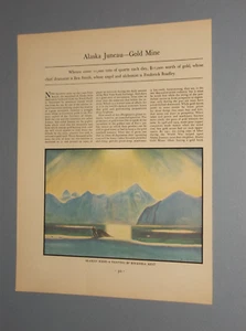 1932 REVISTA PICTÓRICA ALASKA JUNEAU ILUSTRACIONES DE MINAS DE ORO DE ROCKWELL KENT - Imagen 1 de 2