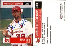 Shaun Boyd Signed 2000 Johnson City Cardinals #NNO Card *Autograph Den* Auto