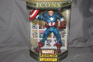 ToyBiz Marvel Legends Icons Captain America 12-Zoll-Actionfigur neu in Verpackung mit Buch - Bild 1 von 5