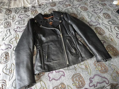 Chaqueta de cuero True Element para motocicleta - Mujer S - Chaqueta de cuero trenzado - NUEVA Foto 1 de 4