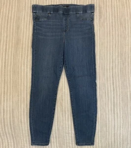 Liverpool The Skinny Leg Dark Blue Wash Pull On No Fly Stretch Jeans Size 14/32 - Picture 1 of 7