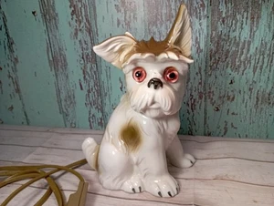 Arno Apel Porcelain Schnauzer Dog Perfume Lamp 1950`s Vintage German Rewired . - Picture 1 of 24