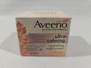 Aveeno Ultra-Calming Night Cream Nourishing Feverfew Calms Red Sensitive Skin - Picture 1 of 7