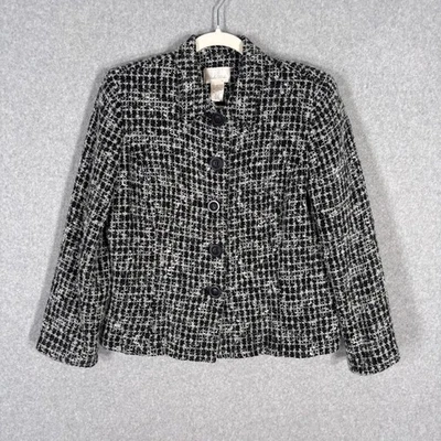 VTG 90s Studio Works Tweed Blazer 8P Boucle Old Money Academia Royal Twee Career - Image 1 of 4