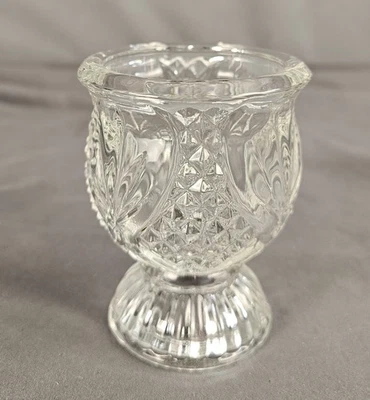 Candelabro de cristal reversible vintage - cónico/votivo 3,75 de alto Foto 1 de 4