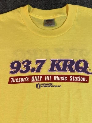 Camiseta promocional Tucsons Radio Station vintage años 80 puntada única música delgada 2XL Foto 1 de 4