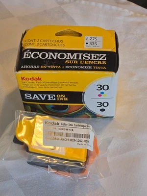 Kodak 30 Tricolor Ink Cartridges Total 3 - 2 Color, 1 Black NIB- Sealed Package - Image 1 of 3