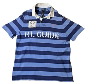 NWT 2XL POLO Ralph Lauren NAUTICAL Stripe POLO SHIRT Blue XXL NEW with TAGS - Picture 1 of 14