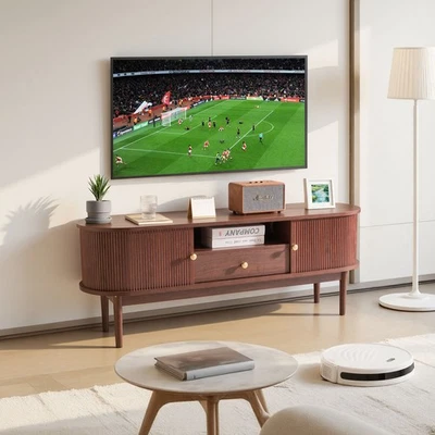 Centro multimedia de entretenimiento con soporte de TV Uimos para televisores de hasta 65" con gabinetes de almacenamiento Foto 1 de 4