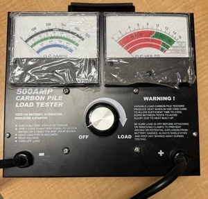 500 Amp Carbon Pile Battery Load Tester, Black. New Condition! - Picture 1 of 7