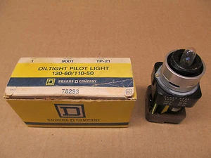 1 NIB SQUARE D 9001-TP21 9001TP21 OILTIGHT PILOT LIGHT 110-120V 50/60HZ - Picture 1 of 2