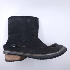 Sorel NL2107-010 stivali invernali corti sottili in pelle nera scarpe da donna taglia US 10 - Foto 1 di 6