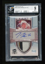 BGS 9 JUSSI JOKINEN 2005-06 UPPER DECK THE CUP JERSEY PATCH AUTOGRAPH AUTO #/199