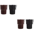  4 Pcs Car Cup Holder Garbage Mini Bin Drink Containers Automatic