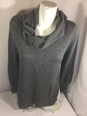 Blusa gris K•I•K•I•T para mujer talla L cuello capucha manga larga Bin56#21 Foto 1 de 4