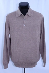 Joseph & Lyman Hecho en Italia M Hombres 100% Lana Merino Extra Fina Suéter Vestido Botón - Imagen 1 de 12