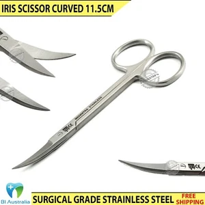 Surgical Iris Scissor Suture Operating Straight & Curved Scissors 11.5cm Tools - Bild 1 von 10