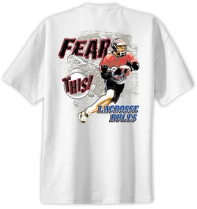 Lacrosse Fear This T-Shirt Jersey Short Sleeve Tee New Adult and Youth Sizes - Picture 1 of 2