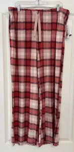 Wonderly Pajama Pants Plaid Pink Soft Women’s Size XL NEW WITH TAGS - Picture 1 of 7
