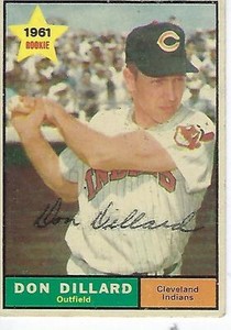 DON DILLARD SIGNED 1961 TOPPS #172 - CLEVELAND INDIANS