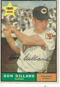 DON DILLARD 1961 TOPPS #172 FIRMADO - INDIOS DE CLEVELAND - Imagen 1 de 1