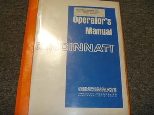 Cincinnati 1810 Hydraulic Shear Owner Operator Manual User Guide SN 36725 xz - Picture 1 of 1
