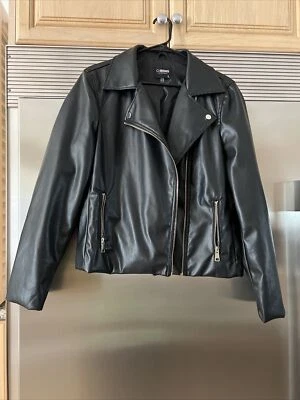 CHAQUETA MOTO CISONO “CUERO SUAVE VEGANO - “RETRO ALIGERAMIENTO ENGRASADO” Negra Talla L Foto 1 de 4