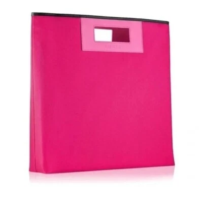 Clinique Limited Edition Hot Pink Shopper Tote Bag Cut Out Handles NEW - Image 1 of 4