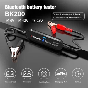 KONNWEI BK200 Analizzatore Batteria Auto Scanner 6V 12V 24V BK200 Nero Bluetooth - Foto 1 di 11