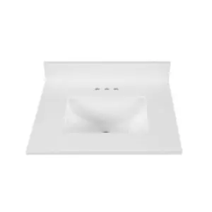 Home Decorators Collection Single Sink Vanity Top 25"W x 22"D Quartz Snow White - Picture 1 of 2