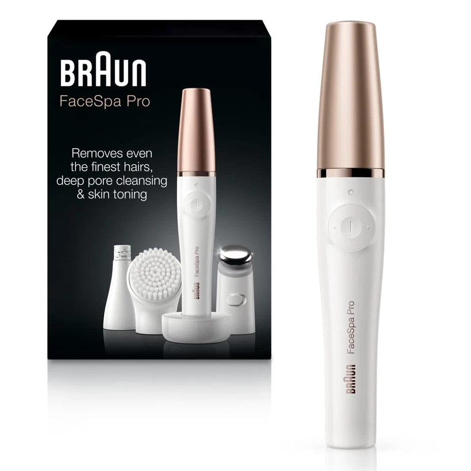 Braun Face Epilator FaceSpa Pro 911 Facial Hair Removal for Women 3 in 1