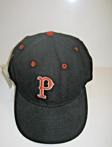 Vintage ROMAN PRO Baseball Cap, Wolle Throwback Mütze, schwarz mit orange P verstellbar - Bild 1 von 6