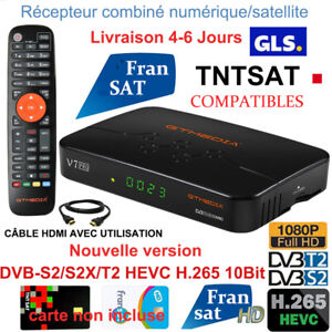 Décodeur TNTSAT Satellite Fransat Combo DVB-S/S2/S2X+DVB-T/T2 H.265 Récepteur