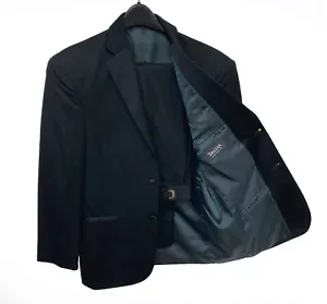 Men's Tallia Black Tuxedo with Pants Two Button Satin Notch Lapels Size 40R 32W - Picture 1 of 5
