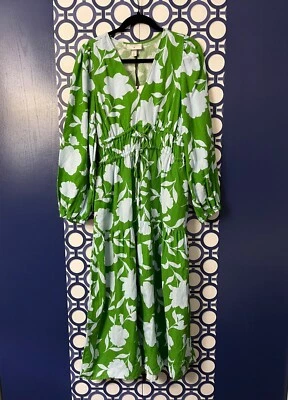 Женский размер XS зеленый синий классический розового льна макси платье - Kate Spade NY x цель - Изображение 1 из 4