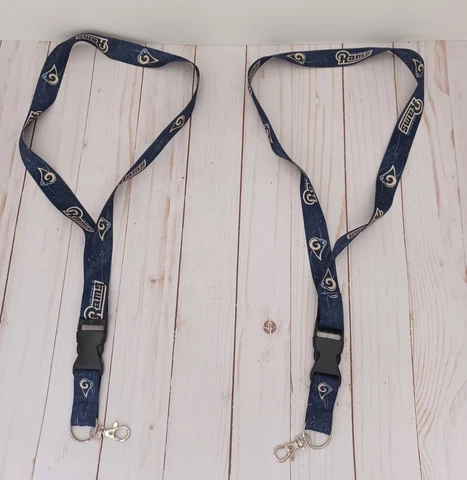 2 NFL St Louis Rams Official Licensed Lanyard Key Ring Football New Cover