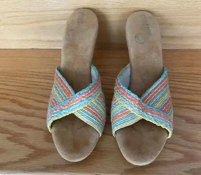 Mules de tacón alto Air Step - NUEVO - Perfecto para verano, talla 9M Foto 1 de 4