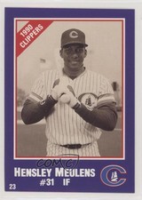 1990 Cracker Jack Columbus Clippers Police Hensley Meulens #23