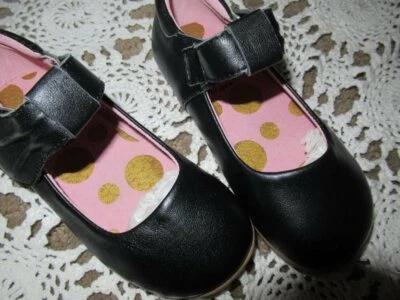 novo Livie & Luca couro preto balé plano Mary Jane sapatos meninas 8 M - Imagem 1 de 3