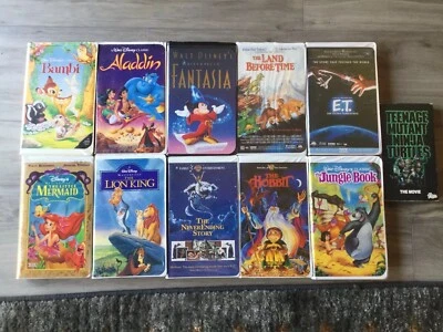 VHS Vintage Tapes Disney Classics Bundle 11 In All Black Diamonds Included - Image 1 of 4